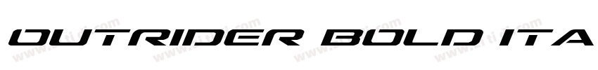 outrider bold italic字体转换